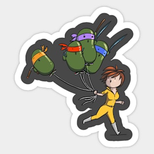 TMNT Balloons Sticker